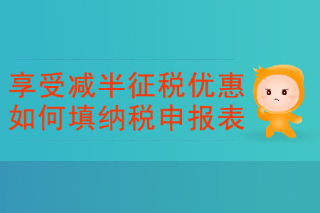 享受減半征稅優(yōu)惠應(yīng)如何填納稅申報(bào)表？