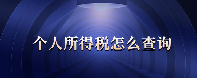 個(gè)人所得稅怎么查詢 個(gè)人所得稅怎么查詢