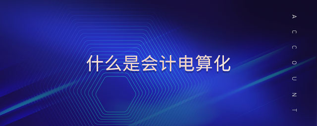 什么是會(huì)計(jì)電算化 什么是會(huì)計(jì)電算化