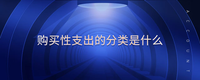 購(gòu)買性支出的分類是什么