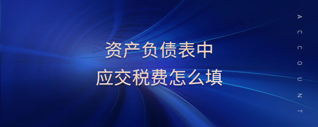資產(chǎn)負(fù)債表中應(yīng)交稅費(fèi)怎么填 資產(chǎn)負(fù)債表中應(yīng)交稅費(fèi)怎么填