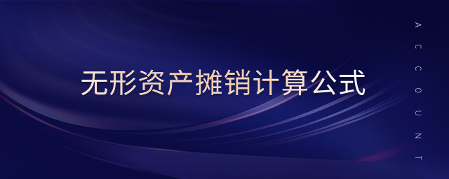 無形資產(chǎn)攤銷計算公式