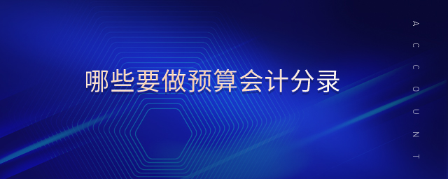 哪些要做預算會計分錄 哪些要做預算會計分錄