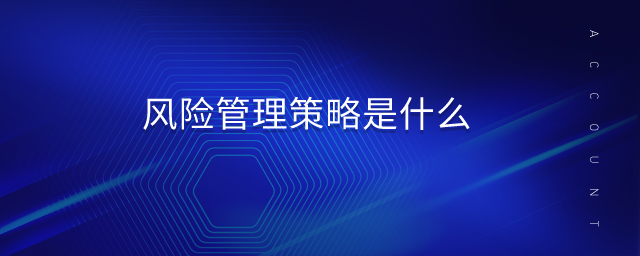 風(fēng)險(xiǎn)管理策略是什么
