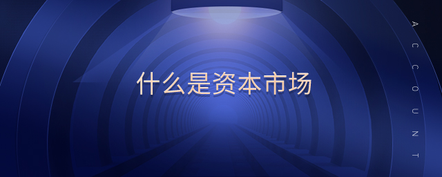 什么是資本市場(chǎng)