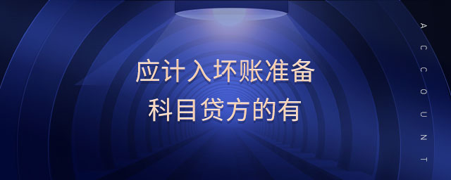 應(yīng)計入壞賬準(zhǔn)備科目貸方的有 應(yīng)計入壞賬準(zhǔn)備科目貸方的有