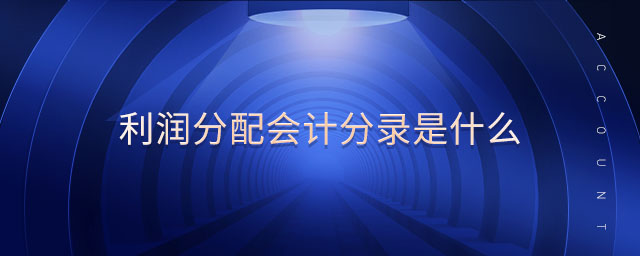 利潤分配會計分錄是什么