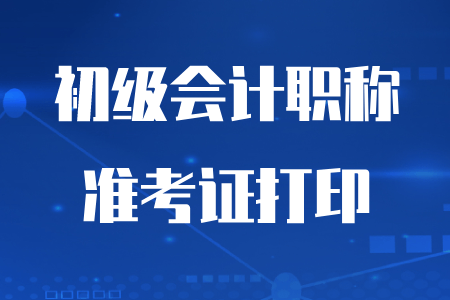 2020年初級會計準考證什么時候開始打印？