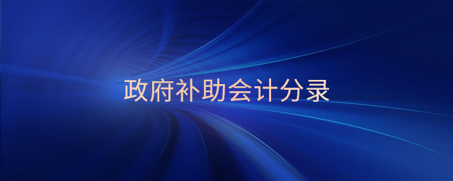 政府補助會計分錄 政府補助會計分錄