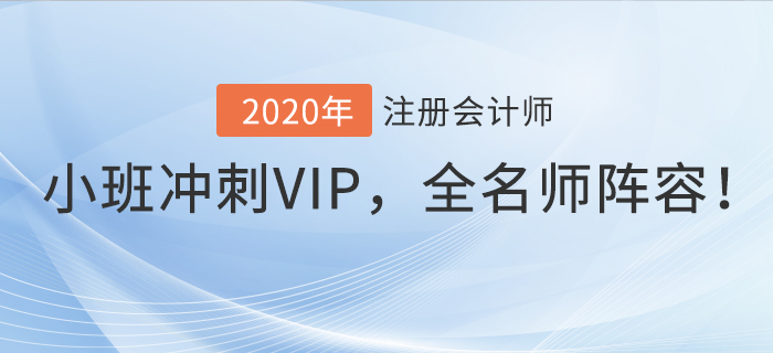 2020年注會(huì)小班沖刺VIP，東奧全名師陣容帶你沖刺！