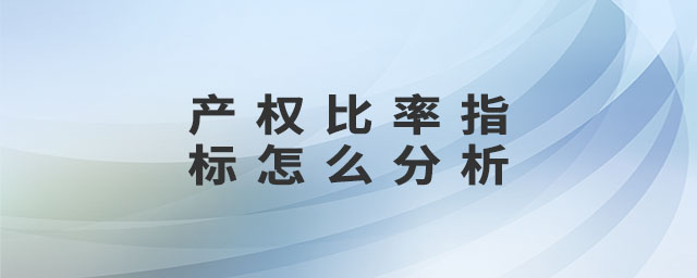產(chǎn)權(quán)比率指標(biāo)怎么分析 產(chǎn)權(quán)比率指標(biāo)怎么分析