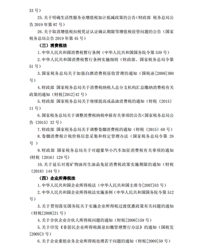 2020年注冊會計師《稅法》考試大綱15