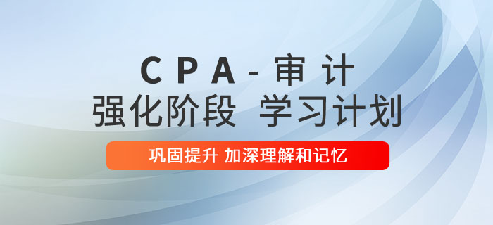 注會審計強(qiáng)化階段學(xué)習(xí)計劃