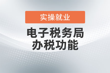 電子稅務(wù)局辦稅功能都有哪些？