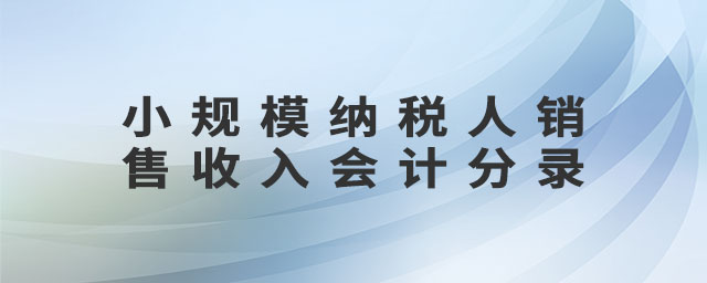 小規(guī)模納稅人銷售收入會計分錄