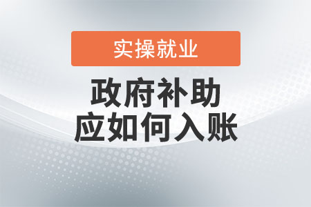 政府補助應(yīng)如何入賬？