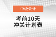 沖刺！2021年中級會計(jì)實(shí)務(wù)考前10天學(xué)習(xí)計(jì)劃