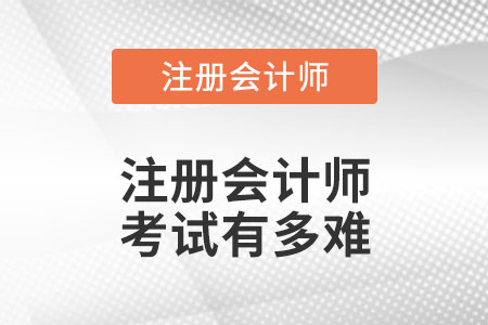 注冊會計師考試有多難