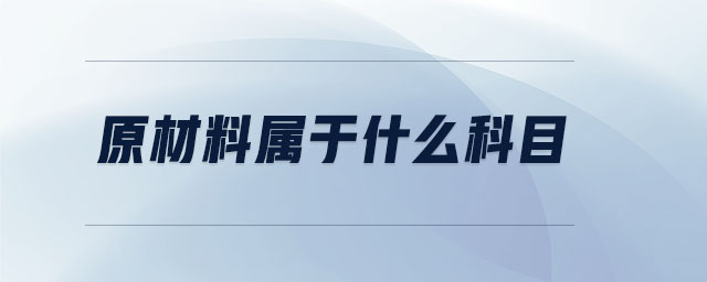 原材料屬于什么科目