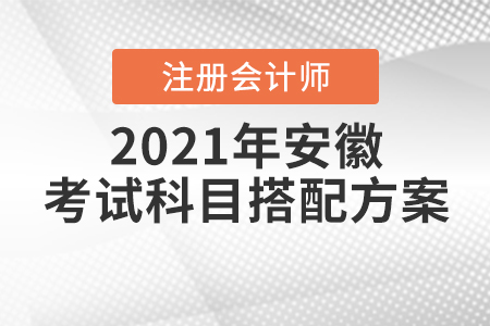 2021年安徽注冊(cè)會(huì)計(jì)師考試科目搭配方案一覽！