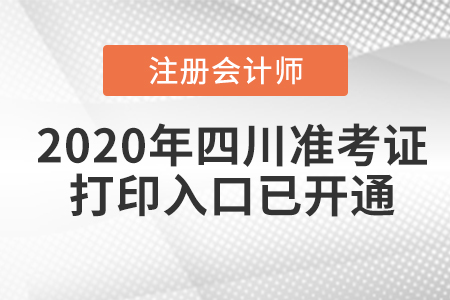 2020年四川注冊會計師準(zhǔn)考證打印入口已開通