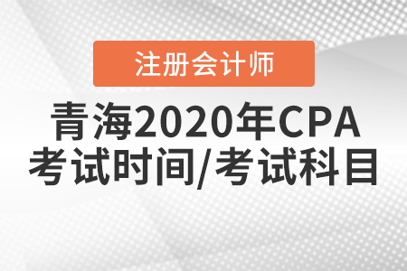 青海2020年CPA考試時(shí)間、考試科目