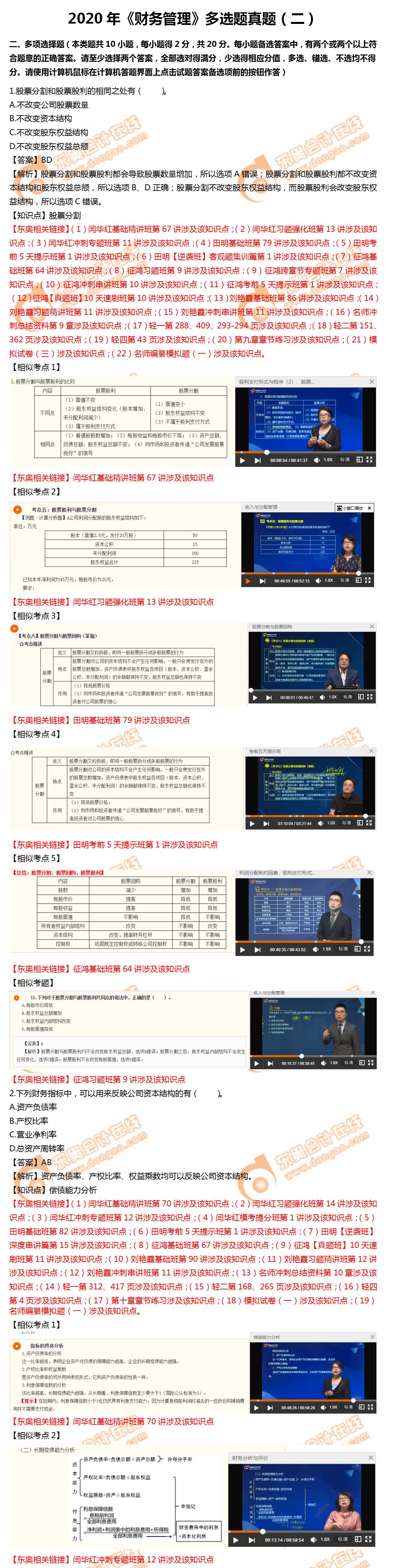 財管多選題第二批次1
