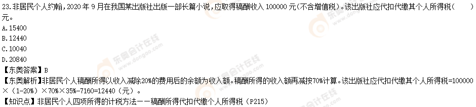 考生回憶版真題-23題