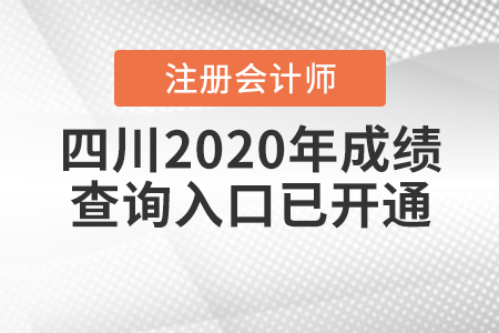 2020年四川注冊會計師成績查詢?nèi)肟陂_通了！