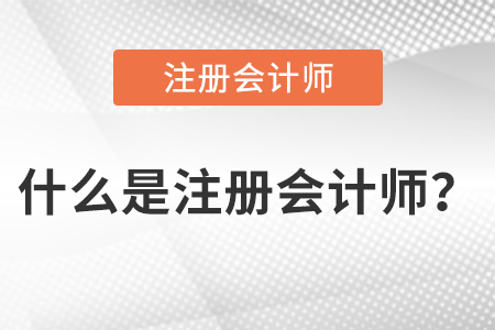 什么是注冊會計(jì)師？