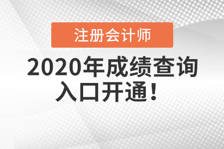 2020年注冊(cè)會(huì)計(jì)師成績(jī)查詢?nèi)肟陂_通！