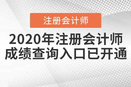 2020年注冊(cè)會(huì)計(jì)師成績(jī)查詢?nèi)肟谝验_(kāi)通
