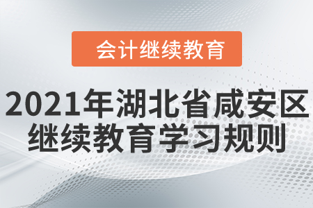 2021年湖北省咸安區(qū)會計繼續(xù)教育學(xué)習(xí)規(guī)則 2021年湖北省咸安區(qū)會計繼續(xù)教育學(xué)習(xí)規(guī)則