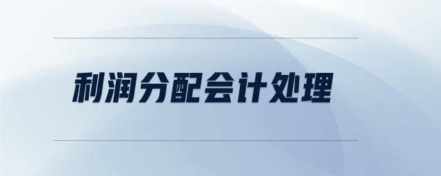 利潤(rùn)分配會(huì)計(jì)處理 利潤(rùn)分配會(huì)計(jì)處理