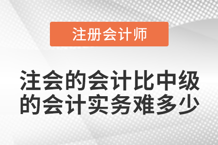 注會的會計比中級的會計實(shí)務(wù)難多少