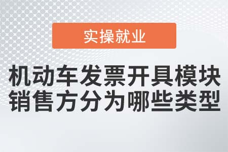 開通機(jī)動車發(fā)票開具模塊的銷售方分為哪些類型？