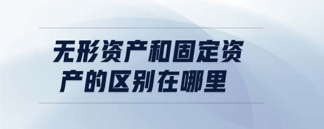 無(wú)形資產(chǎn)和固定資產(chǎn)的區(qū)別在哪里 無(wú)形資產(chǎn)和固定資產(chǎn)的區(qū)別在哪里
