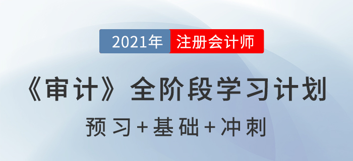 2021年審計全年學習周計劃，火速圍觀！