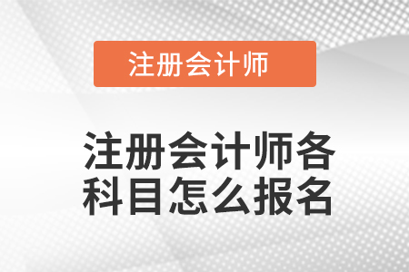 注冊(cè)會(huì)計(jì)師各科目怎么報(bào)名