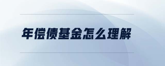 年償債基金怎么理解 年償債基金怎么理解