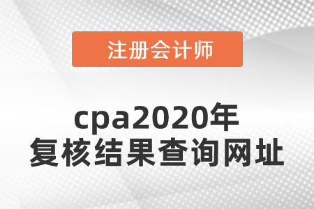 cpa2020年復核結果查詢網(wǎng)址