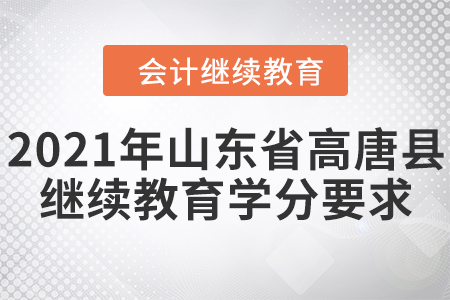 2021年山東省高唐縣會計繼續(xù)教育學分要求 2021年山東省高唐縣會計繼續(xù)教育學分要求