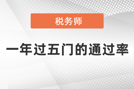稅務(wù)師一年過五門的通過率