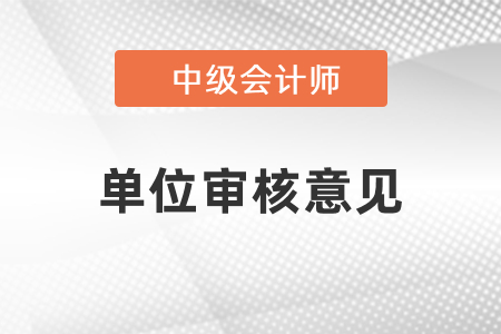 中級會計報名單位審核意見怎么填？