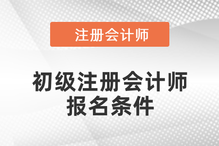 初級(jí)注冊(cè)會(huì)計(jì)師報(bào)名條件和要求一樣嗎