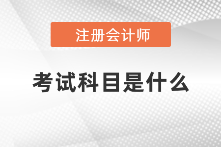 注冊(cè)會(huì)計(jì)師考試科目是什么