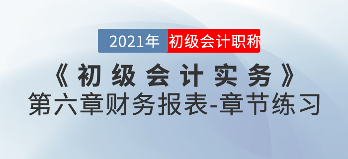 2021年《初級會計實(shí)務(wù)》第六章財務(wù)報表-章節(jié)練習(xí)