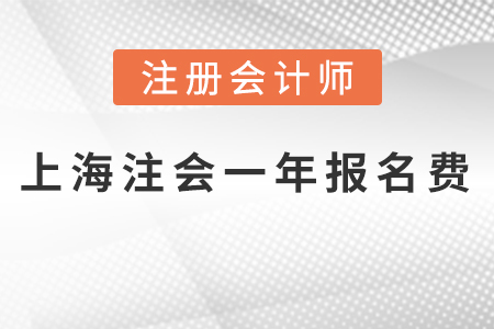 上海市奉賢區(qū)2021年注會一科報名費多少錢？