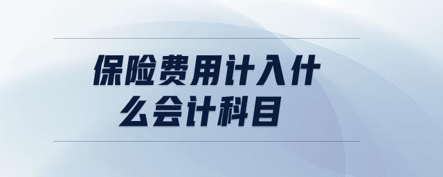 保險(xiǎn)費(fèi)用計(jì)入什么會(huì)計(jì)科目 保險(xiǎn)費(fèi)用計(jì)入什么會(huì)計(jì)科目