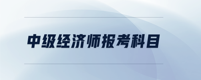 中級(jí)經(jīng)濟(jì)師報(bào)考科目